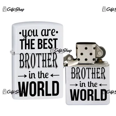 You are the best broather in the world, bricheta metalica gravata laser cu mesaj